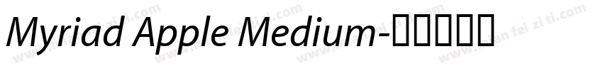 Myriad Apple Medium字体转换